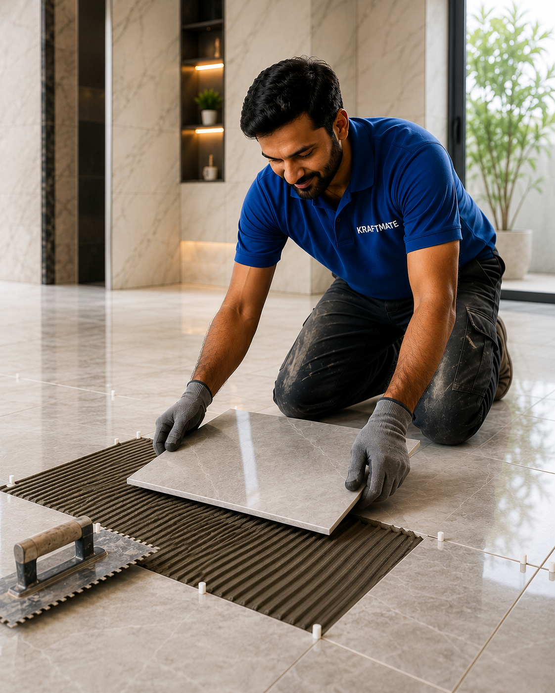 Tiling work